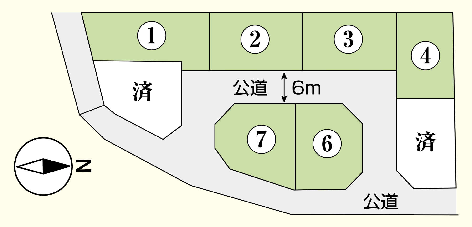 「御幸町森脇分譲地⑥⑦号地（残り2区画）」
